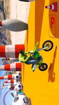 Superheroes Bike Parking: Super Stunt Racing Games游戲截圖5