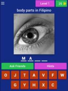 Body Parts in Filipino Quiz游戲截圖3