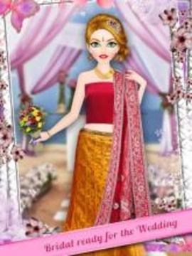 Indian Wedding Girl Makeup and Dressup游戲截圖5