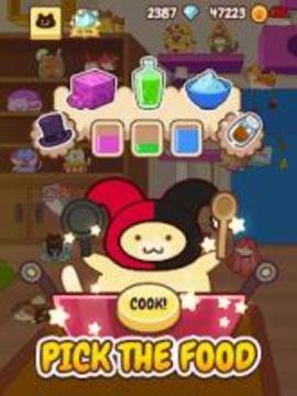 Baking of: Food Cats - Cute Kitty Collecting Game游戲截圖4