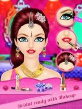 Indian Wedding Girl Makeup and Dressup游戲截圖3