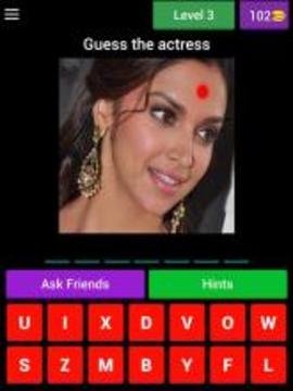 Bollywood Actors Actress Quiz游戲截圖1