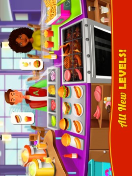 Food Court Cooking - Fast Food Mall Fever游戲截圖1
