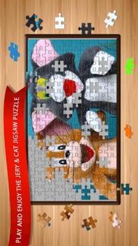 Jerry cat jigsaw puzzle Toms游戲截圖2