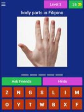 Body Parts in Filipino Quiz游戲截圖4