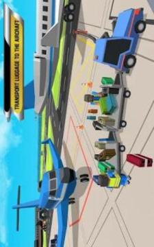Blocky Airport Ground Flight Staff Simulator Game游戲截圖4