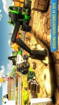 Real Excavator Simulator 2018-Crane Game游戲截圖1
