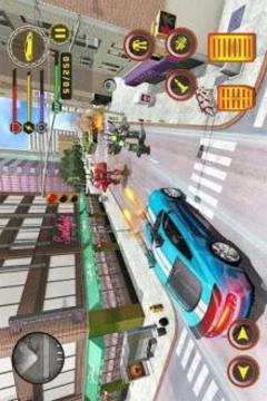 US Police Transform Robot Car White Tiger Game游戲截圖3