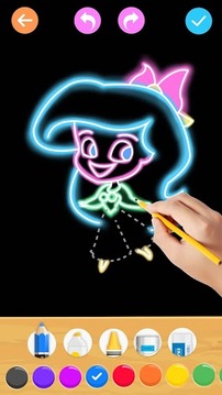 Draw Glow Princess游戲截圖2
