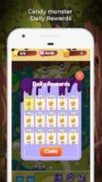 Candy monster match 3 game游戲截圖3