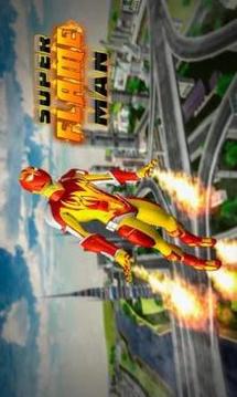Flame Man Flying Super Hero: City Rescue Mission游戲截圖1