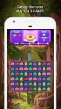 Candy monster match 3 game游戲截圖1
