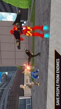 Flying Iron Superhero Man - City Rescue Mission游戲截圖1