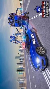 US Police Transform Robot - Police Plane Transport游戲截圖1
