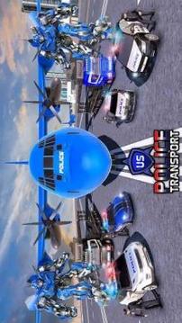 US Police Transform Robot - Police Plane Transport游戲截圖2