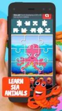 Sea Animal Jigsaw Puzzles For Kids游戲截圖1