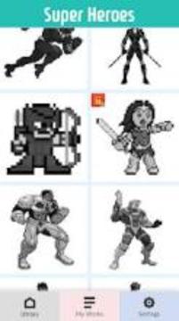 SuperHero Color By Number: SuperHero Coloring Book游戲截圖4