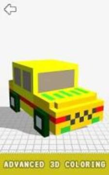 Cars 3D Color by Number: Voxel, Pixel Art Coloring游戲截圖1