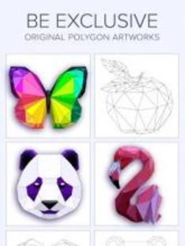 Poly art coloring pages - Color by number low poly游戲截圖1
