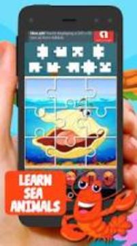 Sea Animal Jigsaw Puzzles For Kids游戲截圖4