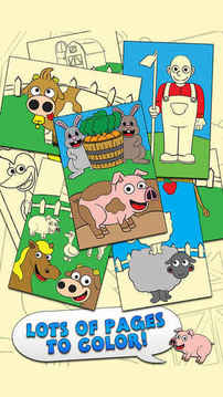 著色農(nóng)場動物著色書兒童游戲截圖4
