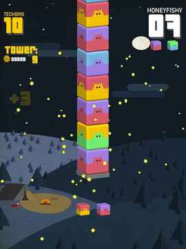 Towersplit堆疊方塊配對顏色贏取高分游戲截圖1