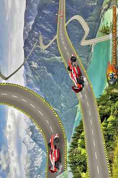 汽車特技上危險(xiǎn)軌道游戲截圖4