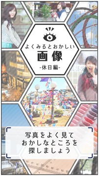 よく見るとおかしい畫像休日編間違い探しパズルゲーム游戲截圖3