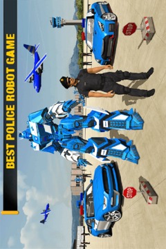 US Police Transform Robot Car Plane Transport Ship游戲截圖5