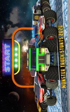 怪物卡車坡道特技游戲截圖1