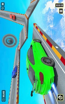瘋狂坡道汽車特技游戲截圖3