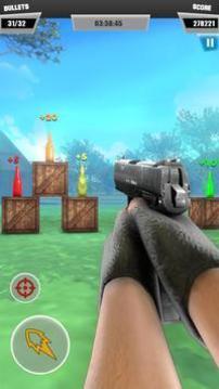 瓶子射擊3D槍游戲截圖1