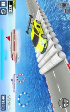 超級(jí)特技車坡道車特技游戲截圖3
