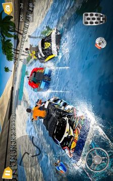快艇水上賽車特技游戲截圖1