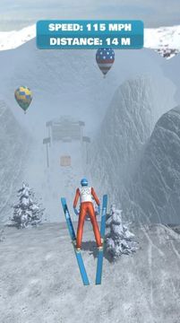 滑雪坡道跳躍游戲截圖3