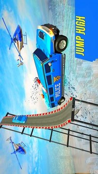 美國(guó)警察豪華轎車(chē)坡道特技游戲截圖2