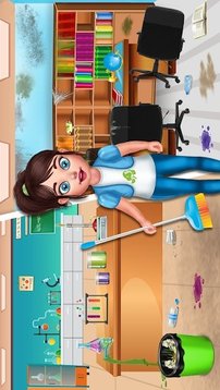 女孩學校清潔游戲截圖2