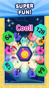 六邊形拼接2048游戲截圖3