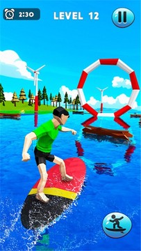 瘋狂的水上沖浪特技游戲截圖1