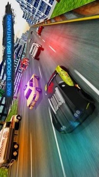 閃電汽車交通賽車游戲截圖1
