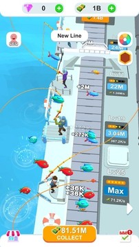 閑散的海上釣魚游戲截圖2