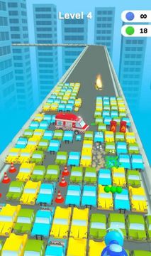 紅色消防車運行游戲截圖3