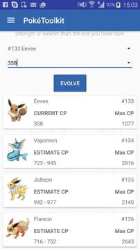 Pokemon GO戰(zhàn)力計(jì)算器游戲截圖4