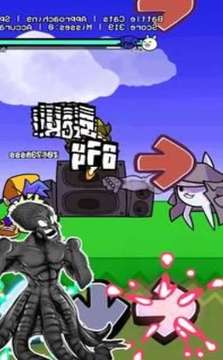 FNF戰(zhàn)斗貓游戲截圖1