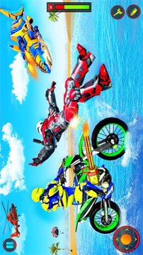 鯊魚機(jī)器人變形自行車游戲截圖3