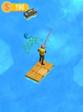 海上木筏釣魚游戲截圖1