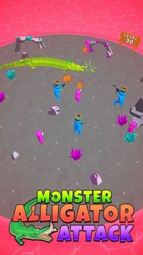 鳄鱼怪物攻击跑游戏截图3
