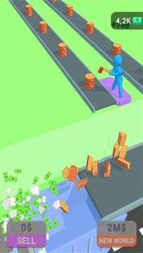 木材切割機點擊器游戲截圖3