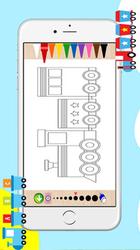 Train Coloring Book For Kids游戲截圖2