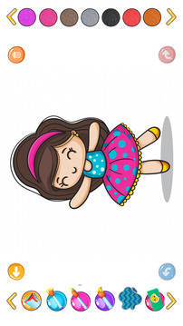 Doll Dresses Coloring Book游戲截圖3